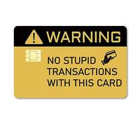 CREATCABIN Card Skin Sticker Warning Debit Credit Card Skins Covering Personalizing Bank Protecting Removable Wrap Waterproof Slim Scratch Proof No Bubble for Transportation Key 7.3x5.4Inch