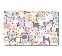 CREATCABIN Card Sticker Cartoon Cats Self Adhesive Credit Card Skin Protecting Waterproof Debit Card Sticker Bank Card Decoration for Key Transportation Credit Card Women Men Friends 7.3 x 5.4Inch
