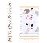CREATCABIN Cartoon Height Growth Chart Animal Growth Chart For Wall Handing Ruler Measurement Wall Decor Hanging Canvas Removable Height Growth Chart for Home Living Room Decoration Nursery 4.9 FT