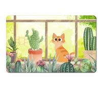 CREATCABIN Cat Card Skin Sticker Cactus Debit Credit Card Skins Covering Cartoon Personalizing Bank Card Protecting Decals Waterproof Removable No Bubble Slim for Transportation Key Card 7.3x5.4Inch