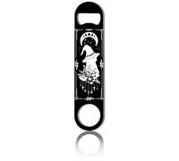 CREATCABIN Cat Flat Bottle Opener Tarot Witch Speed Metal Opener Heavy Duty Bottle Opener Stainless Steel Key for Beer Bartender Pub Bar Drinks Kitchen Restaurant Seniors Man Women Black 1.6x7Inch