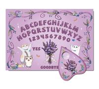 CREATCABIN Cat Wood Spirit Board Lavender Pendulum Dowsing Divination Board Set Talking Boards with Planchette Metaphysical Message Board for Wicca Witch Stuff Altar Halloween Purple 11.8x8.3Inch