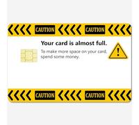 CREATCABIN Caution Card Skin Sticker Debit Credit Card Skins Covering Personalizing Bank Card Protecting Decals Removable Waterproof No Bubble Slim for EBT Transportation Key Card 7.3x5.4Inch