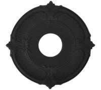 CREATCABIN Ceiling Medallion Ceiling Fan Medallion Black Round Fans Chandelier Base Decorative Covers Molded Fibre Lighting Accessories for Home Living Room Restaurant Hotel Office Decor 11.8 Inch