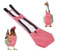 CREATCABIN Chicken Diapers for Pets Duck Diaper Reusable Adjustable Washable Waterproof Red Polka Dot Bowknot Polyester Ducklings Chick Nappy for Real Hens Indoor Chickens Roosters 15.4 x 5.9 Inch