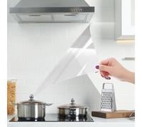CREATCABIN Clear Contact Paper Transparent Wall Protective Film Kitchen Backsplash Protector Self Adhesive Removable PET Plastic Film Wall Protector from Furniture Kitchen Oil Splash 39.37x11.81in