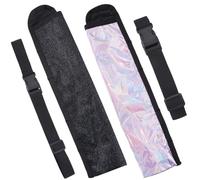 CREATCABIN Clear Rave Fan Holder Bag Rave Fan Holster Hand Fan Folding Hand Pouch Fordable Sleeves with Waist Belt Strap for EDM Music Festival Club Line Dancing Thigh Party Circuit 3x13 Inch