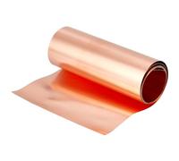 CREATCABIN Copper Sheet Roll 10x100cmx0.1mm Soft Foil Thin Roll Copper Strip Gold for DIY Crafts Decor Jewelry Making Electrical Repairs Grounding Building Decoration Material