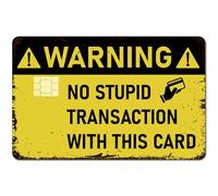 CREATCABIN Credit Card Skins Debit Card Skin Sticker Covering No Bubble Slim Warning Personalized Bank Card Protecting Decals PVC Waterproof Removable Wrap for Transportation Key Gift Card 7.3x5.4Inch