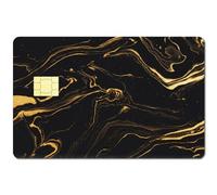 CREATCABIN Debit Card Skin Credit Card Skins Sticker Covering Black Golden Quicksand Personalizing Bank Card Protecting Decals Waterproof Removable No Bubble Slim for Transportation Card 7.3x5.4Inch