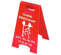 CREATCABIN Don't Tell Me How To Do My Job Desk Sign Tabletop Caution Sign Answer Desk Rates Funny Office Cubicle Decor Red Office Desk Accessories for Coworker Teammate Employee Boss 4x6.3Inch