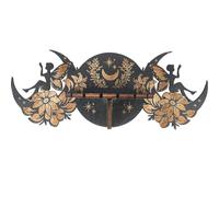 CREATCABIN Fairy Crystal Shelf Display Wooden Wall Crystal Shelf Angel Rustic Floating Shelves Trinket Dowsing Pendulum Holder Stand for Hanging Essential Oil Spiritual Gift Wall Decor 9.84x3.93Inch