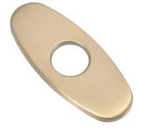 CREATCABIN Faucet Deck Plate Kitchen Sink Faucet Hole Cover Oval Sink Hole Cover Plumbing Escutcheon Plates for Bathroom Kitchen Mixer Tap Stainless Steel Easy to Install 5.83×2.36In Golden