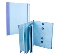 CREATCABIN File Folio Organizer Accordion Document Folders in Case I Go Missing Organizer Light Sky Blue Paper File Storage Bags with Stickers Labels for Home Office School Important Papers Binder