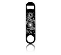 CREATCABIN Flat Bottle Opener Moon Sun Nebula Speed Metal Opener Heavy Duty Bottle Opener Stainless Steel Key for Beer Bartender Pub Bar Drinks Kitchen Restaurant Seniors Man Women Black 1.6x7Inch