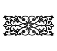 CREATCABIN Floral Metal Wall Decor Black Metal Wall Art Rustic Hollow Rectangle Iron Flower Hanging Wall Sculpture Mandala Wall Decoration for Living Room Home Office Garden Balcony 11.8x4.7Inch