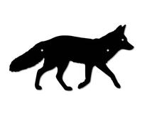 CREATCABIN Fox Metal Wall Decor Animal Silhouette Wall Art Black Iron Bohemian Rustic Arts Decoration Sign Cutout Hanging Silhouettes Ornament for Home Office Living Room Garden 11.8 x 6.3 Inch