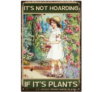 CREATCABIN Garden Metal Tin Sign Vintage Flower Wall Art Decor Poster Retro Painting Plaque Iron Mural Hanging Rustic for Outdoor Yard Gardening Home Indoor Decorative Gift Gardener 8 x 12 Inch