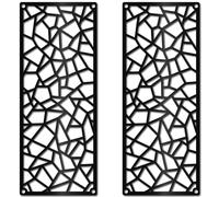 CREATCABIN Geometric Metal Wall Art Mid Century Iron Wall Decor Aesthetic Living Room Bathroom Kitchen Garden Lighting Hallway Display Gift for Family Friends Housewarming Party Birthday 9.8x3.9 Inch