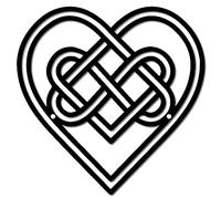 CREATCABIN Heart Metal Wall Art Decor Black Wall Hanging Decor Iron Wire Wall Art Silhouette Sculpture Decoration Sign Hollow Out Minimalist Ornament for Garden Home Balcony Indoor Outdoor 7.8x7.8Inch