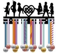 CREATCABIN Irish Dance Medal Hanger Display Trio of Dancers Medal Holder Sports Rack Wall Mount Frame Acrylic Medal Hangers Organizer for Hanging Over 40 Medals Awards Dancing Medalist 11.4 x 5.1Inch