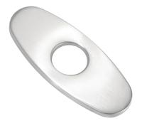 CREATCABIN Kitchen Sink Faucet Hole Cover Oval Faucet Hole Cover Deck Plate for Pull Down Tap Plumbing Escutcheon Plates Mixer Tap Accessory for Bathroom Stainless Steel Easy to Install 5.83×2.36In