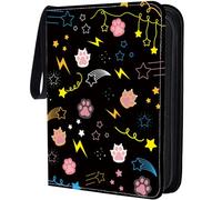 CREATCABIN Kpop Photocard Holder Book Game Trading Cards Binder PU Photo Cards Snapshots Organizer Collect Book Waterproof 400 Pockets with Zipper Key chain Gift for Women Family Friends 7x9.6 Inch