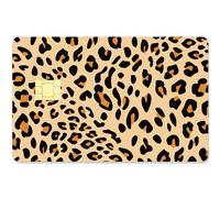 CREATCABIN Leopard Print Card Skin Sticker Debit Credit Card Skins Covering Personalizing Bank Card Protecting Decals Waterproof No Bubble Slim Removable for EBT Transportation Key Card 7.3x5.4Inch