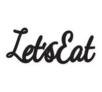 CREATCABIN Let's Eat Wall Decor Wood Sign Black Script Word Cutout Laser Cut Unfinished Hanging Letters Decorative DIY Wall Art for Kitchen Home Dining Room Cafe Restaurant Decoration 11.8 x 4.72 Inch