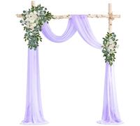 CREATCABIN Lilac Tulle Fabric Costume Making Polyester Mesh Fabric Home Outdoor Yard Wedding Polyester Mesh Tulle For Party Stage Decorative Background Desktop Flat Lay Props Cloth 29.5x236in