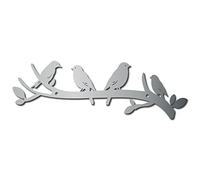 CREATCABIN Love Birds on A Branch Metal Wall Decor Tree Art Metal Bird Garden Wall Art Signs Hanging for Christmas Halloween Home Decoration Indoor Outdoor Garden Aesthetic Bedroom Silver 12 x 4 Inch