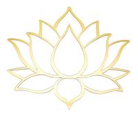 CREATCABIN Mandala Lotus Acrylic Mirror Wall Stickers Flower 3D Mirror Decals Golden Mirror Modern Art Mural Wall Stickers Decor Self-adhesion Removable for Living Room Bedroom Home 11.5 x10.2Inch