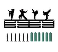 CREATCABIN Medal Holder Karate Theme Sport Medals Display Stand Wall Mount Hanger Decor Holders for Home Badge Storage 3 Rung Medalist Running Gymnastics Athlete Over 60 Medals Games