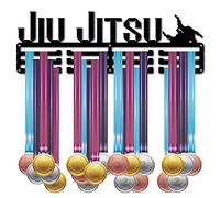 CREATCABIN Medal Holder Sport Ju Jitsu Athlete No Limits No Excuses Medals Hanger Display Stand Wall Mount for Runners for Home Badge 3 Rung Medalist Runner Soccer Gymnastics Over 60 Medals