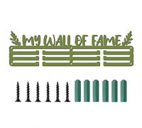 CREATCABIN Medal Holder Sport Medals Display Wall Mount Hanger for Badge 3 Rung Medalist Runner Running Soccer Swim Gymnastics Over 60 Medals Games 15.7inch, Green- My Wall of Fame