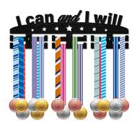 CREATCABIN Medal Holder Sports Medal Hanger Display Wooden Rack Wall Mounted Hook Frame 30+ Race Competition Medal Winner Runner Gymnastic Gift for Friend Men Women Birthday Christmas 15.7x5.9inch