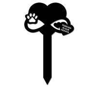 CREATCABIN Memorial Grave Markers Love Claw Stake Grave Markers Forever in Our Heart Sign Sympathy Garden Stake Waterproof Acrylic Cemetery Decorations for Outdoor Yard Garden 10 x 6inch