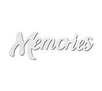 CREATCABIN Memories Word Sign Wall Decor Art Cutout Letter Wooden Wood Laser Cut Unfinished Rustic Decorative for Home Library Office DIY Party Housewarming Wedding Decorations 11.81 x 3.9 Inch(White)