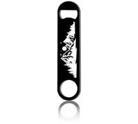 CREATCABIN Mountain Flat Bottle Opener Beer Opener Blade Beer Opener Stainless Steel Art Design for Bar Pub Bartenders Party Dating Home Kitchen Gifts Father's Day Valentine Birthday Black 1.6x7 Inch
