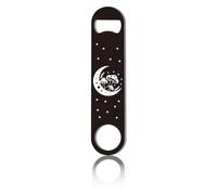 CREATCABIN Mushroom Flat Bottle Opener Speed Metal Opener Moon Phase Star Heavy Duty Bottle Opener Stainless Steel Key for Beer Bartender Pub Bar Drinks Kitchen Restaurant Seniors Man Gift 1.6x7Inch
