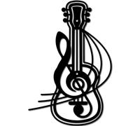 CREATCABIN Music Note Metal Wall Art Musical Metal Wall Decor Iron Wall Ornament Hanging decoration Display Sculpture Hollow Indoor Gift for Family Friend Housewarming Party Birthday 7.9x11.8 Inch