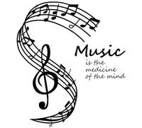 CREATCABIN Music Wall Stickers Vinyl Music Symbols Wall Art Notes Notation PVC Sticker Wall Decoration Home Gift DIY Classroom Living Room Study 48 x 43 cm