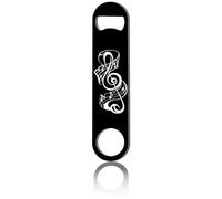 CREATCABIN Musical Note Flat Bottle Opener Blade Beer Opener Stainless Steel Opener for Bar Pub Bartenders Party Dating Camping Kitchen Gifts Men Father's Day Valentine Birthday Black 1.6x7 Inch