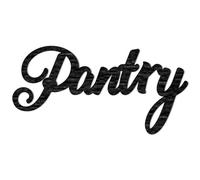 CREATCABIN Pantry Word Cutout Sign Laser Cut Wood Letter Sign Wall Decor Unfinished Wooden Signs Wall Art Basswood Hanging Sculpture Decor for Crafts DIY Farmhouse Kitchen Black 11.8x5.9Inch