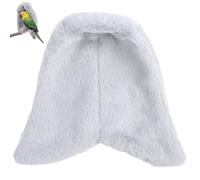 CREATCABIN Parrot Cage Blanket Bird Snuggle Blanket Grey Cloth Soft Pet Birds Small Animals Shelter Plush Snuggle Hut Warm Nest House Hanging Bedding for Cages Lovebirds Parakeet 7.9 x 8.5 Inch