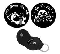 CREATCABIN Penguin Pocket Hug Token Long Distance Relationship Keepsake Token Double Sided Pocket Token Commemorative Coin Sign with PU Keychain for Friends Women Friendship Thoughtful Gift 1.2Inch