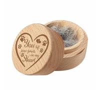 CREATCABIN Pet Hair Keepsake Box Wooden Mini Fur Memorial Box Heart Dog Cat Hair Ashes Container Custom Pets Small Memorial Urn Loss Sympathy Gift for Storing Dogs Cats Hair Teeth Nails Ashes 2x1.6in