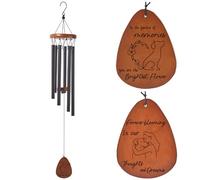 CREATCABIN Pet Memorial Wind Chimes Sympathy Pet Loss Gift Dog Remembrance Gifts with Aluminum Tubes Rustproof Waterproof Wind Chimes in Memory of pet Suitable for Multiple Scenes for Outside