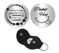 CREATCABIN Pocket Hug Token Gift You Are Awesome Inspirational Long Distance Relationship Double-Sided Coin Inspirational Gifts for Friends for Women Men Bestie Daughter Son Coworker 1.2 x 1.2 Inch