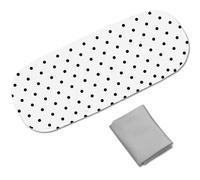 CREATCABIN Polka Dot Hard Shell Glasses Case Leather Sunglasses Case Portable Slim Eyeglasses Case Clamshell Protective Case Holder Pouch Cover with Cleaning Cloth for Women Men 6.4x2.5x1.5 Inch